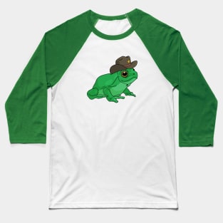 Froggy's Rodeo: Cute Cowboy Hat Sheriff in a Kawaii Western Adventure! Baseball T-Shirt